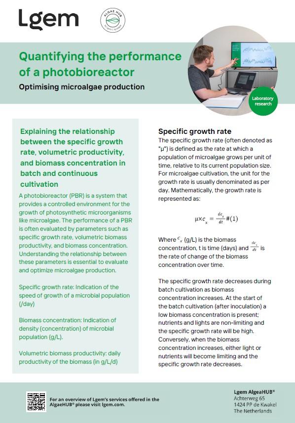 This is a paper on quantifying the performance of an algae photobioreactor.